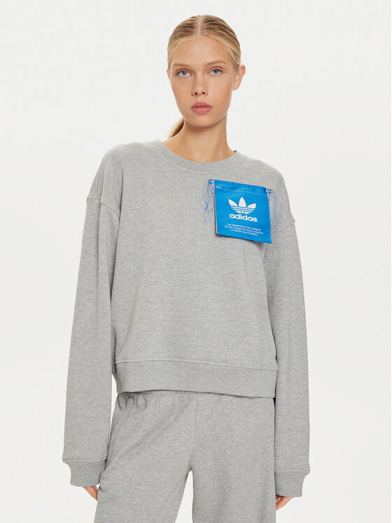 adidas Mikina Ksenia IW5666 Sivá Loose Fit