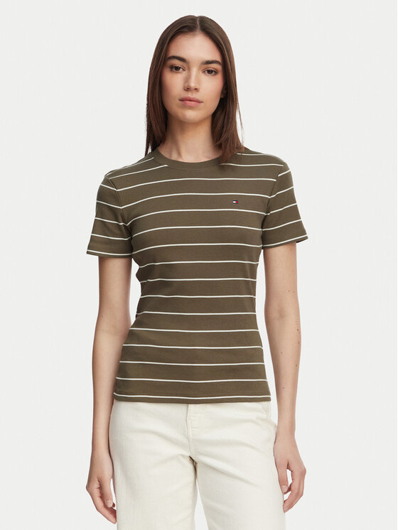 Tommy Hilfiger Tricou New Cody WW0WW40587 Maro Slim Fit