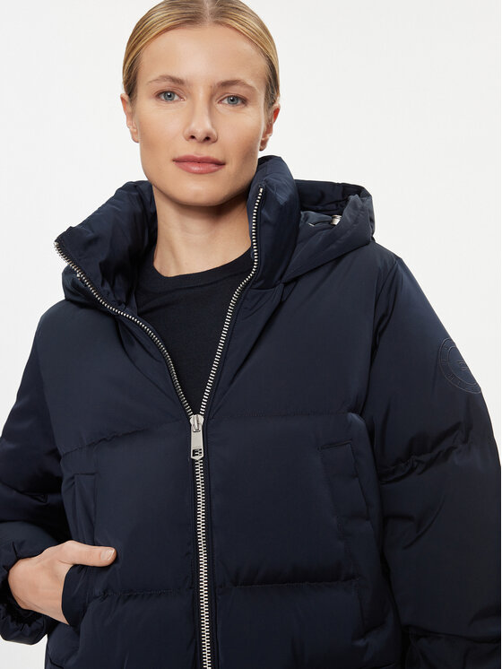 Tommy Hilfiger Tommy Hilfiger Pūkinė striukė Sateen WW0WW40834 Tamsiai mėlyna Regular Fit