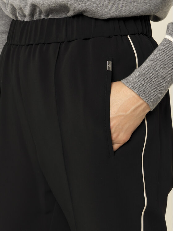 Calvin Klein Calvin Klein Pantaloni chino Travel Crepe Side Stripe K20K201715 Nero Regular Fit