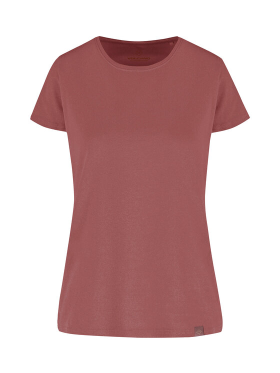 Volcano Volcano T-Shirt T-DIANA Koralowy Regular Fit