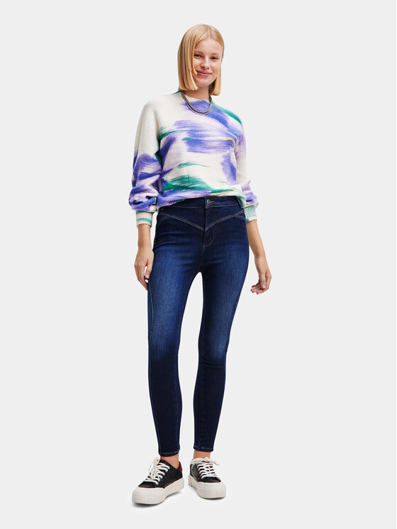 Desigual Džínsy 23WWDD44 Modrá Slim Fit