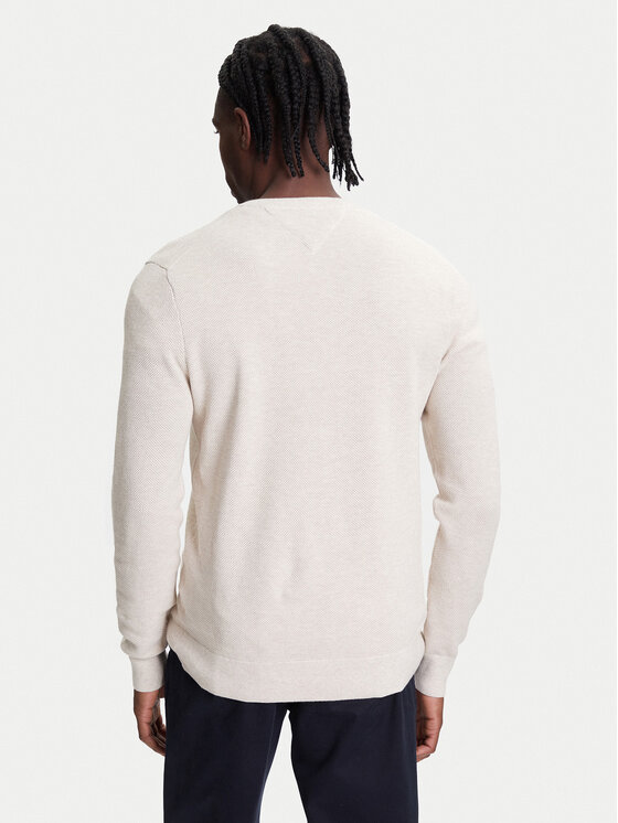 Tommy Hilfiger Tommy Hilfiger Sweter Essential MW0MW36347 Beżowy Regular Fit