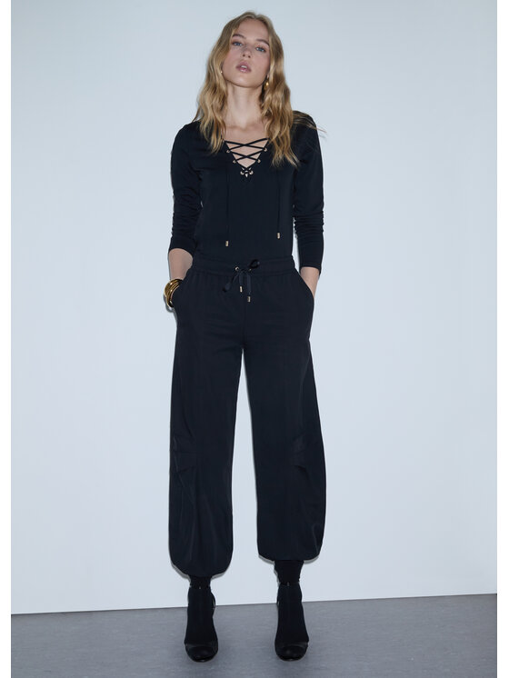 Liu Jo Liu Jo Pantaloni di tessuto TF6268T700A22222 Nero Regular Fit