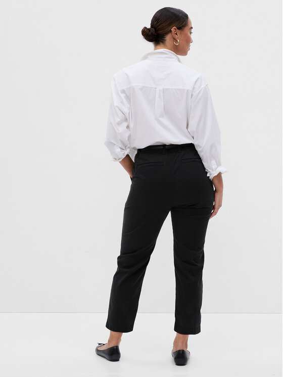 Gap Gap Auduma bikses 541213-04 Melns Regular Fit
