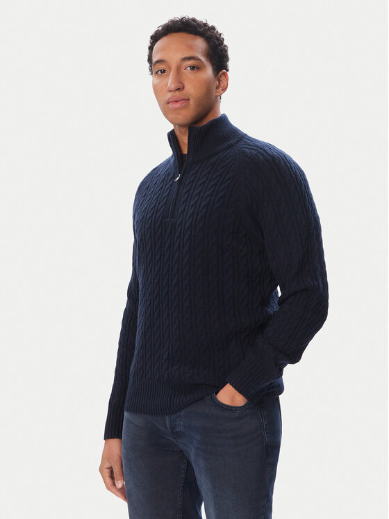 BOSS BOSS Sweter H-Furore 50570640 Granatowy Regular Fit