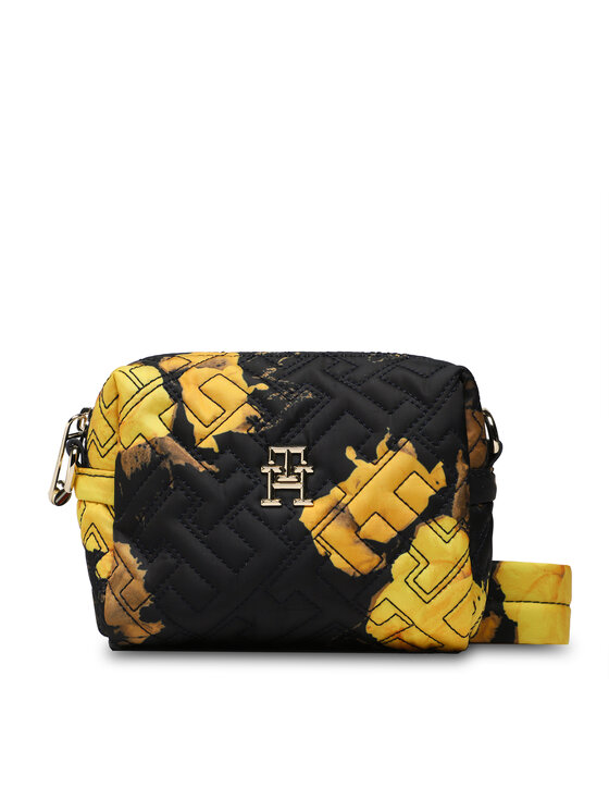 Geantă Tommy Hilfiger Th Flow Crossover Floral AW0AW14364 Negru