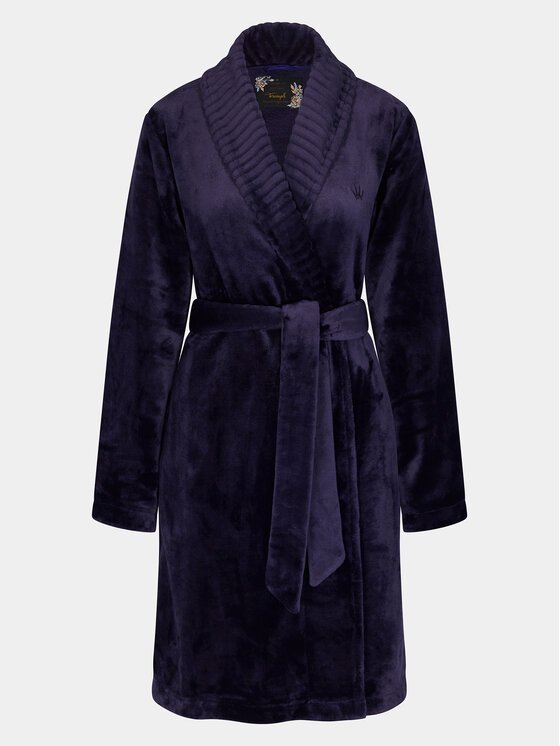 Triumph Triumph Szlafrok Robes Fleece Robe 01 10216526 Granatowy