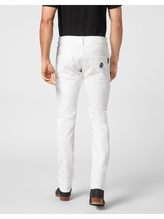PHILIPP PLEIN PHILIPP PLEIN Jeansy 11609 Bílá Straight Leg