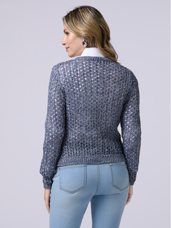 Oltre Oltre Cardigan M194J004924N0Z4 Blu Regular Fit