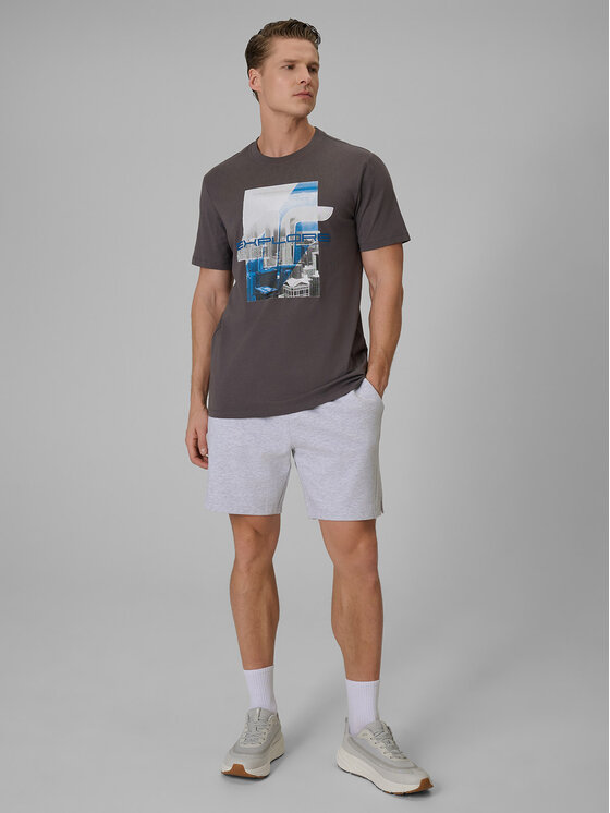 4F 4F T-Shirt CITY Szary Regular Fit