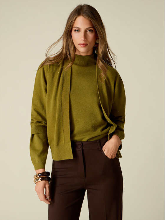 Oltre Oltre Maglione M293E002202N035 Verde Regular Fit