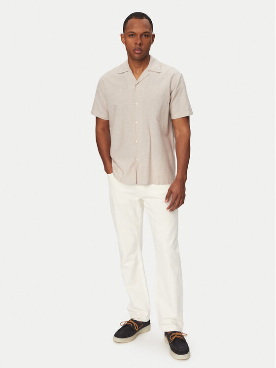 Jack & Jones Jack & Jones Риза Breeze 12288594 Бежов Relaxed Fit