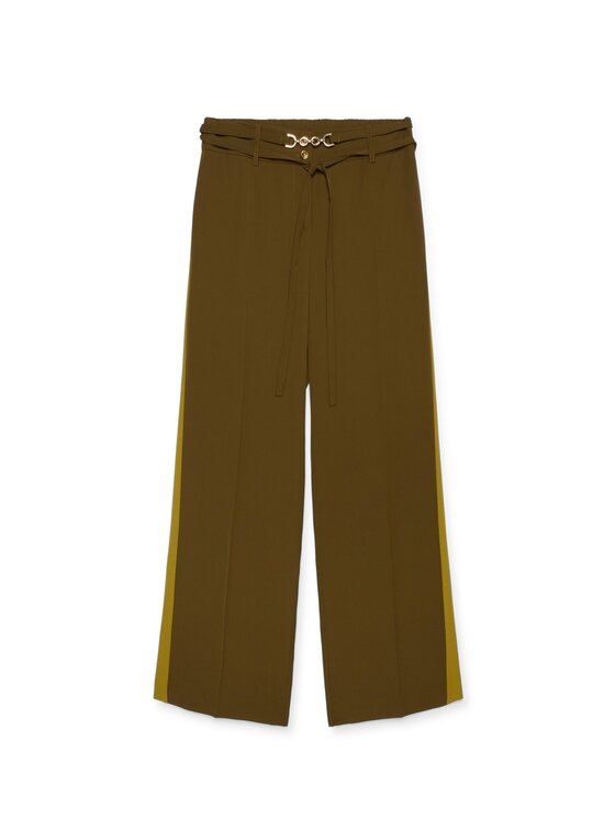 Fiorella Rubino Fiorella Rubino Pantaloni di tessuto P031T005255N025 Verde Regular Fit