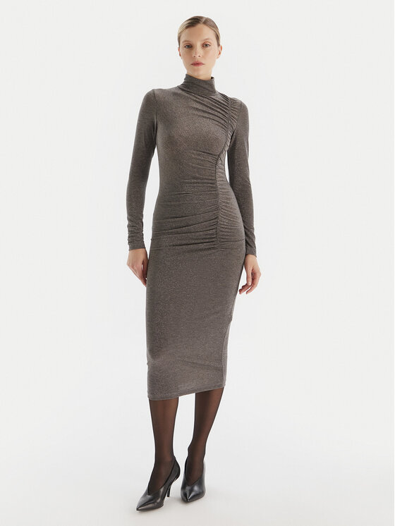 Artigli Artigli Koktejlové šaty ACAB003376 Šedá Slim Fit