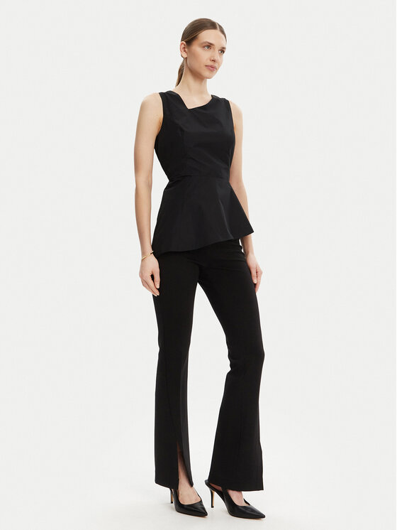 DKNY DKNY Medžiaginės kelnės P3KKQUEC Juoda Slim Fit