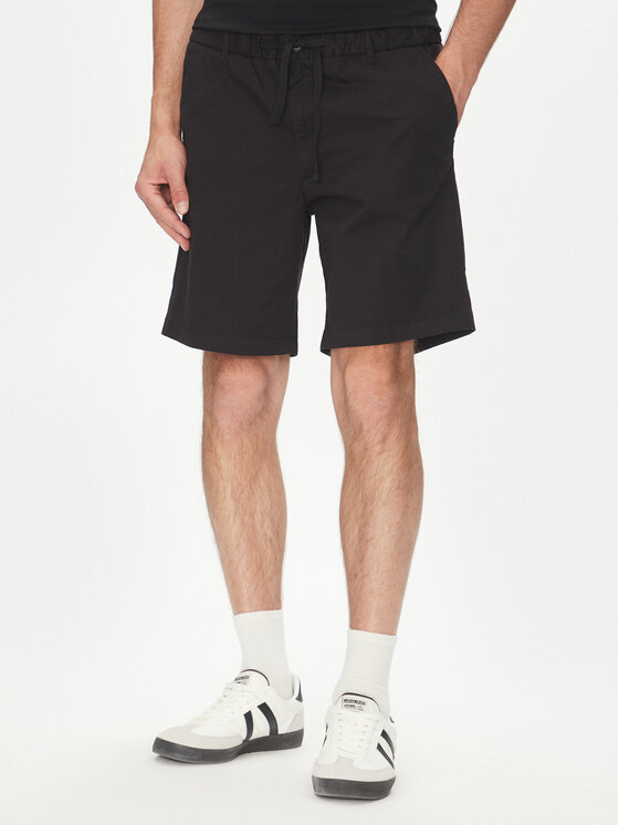 Jack & Jones Jack & Jones Pantalon scurți din material Jaiden 12274983 Negru Relaxed Fit