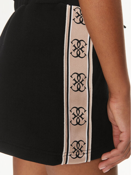 Guess Guess Szorty sportowe Britney V3GD13 KB3P2 Czarny Loose Fit