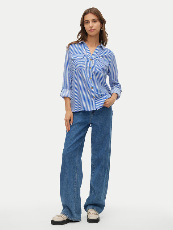 Vero Moda Vero Moda Cămașă Bumpy 10275283 Albastru Regular Fit