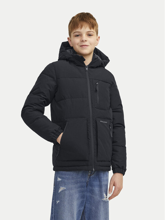 Jack&Jones Junior Kurtka zimowa Otto 12258547 Czarny Regular Fit