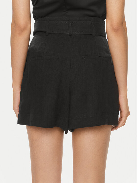 Marella Marella Szorty materiałowe Panama 2413141012 Czarny Regular Fit