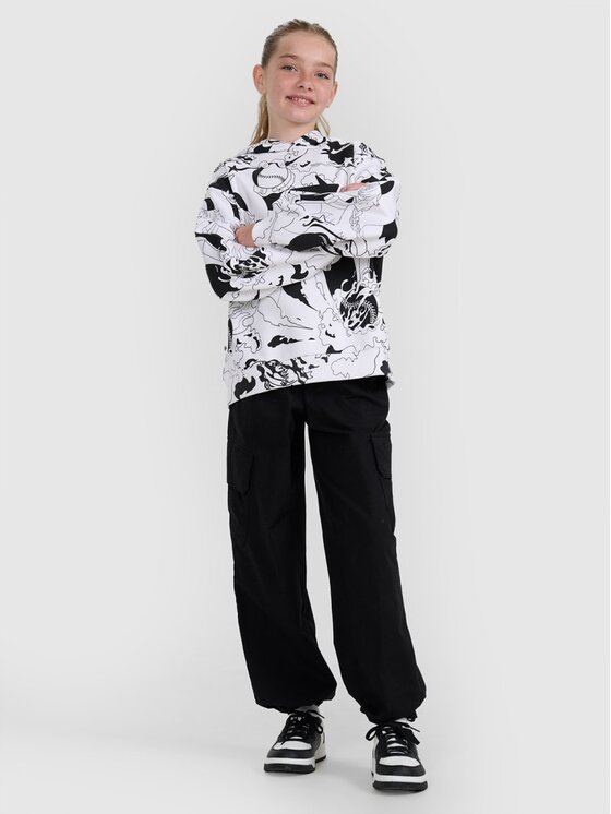 4F 4F Bluza 4FJRAW25TSWSF2348-90A Biały Oversize