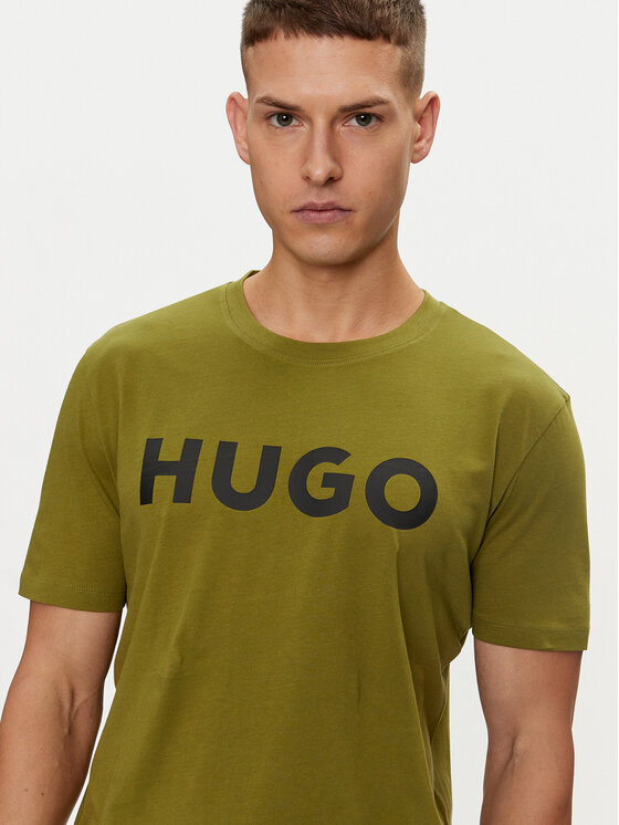 HUGO Hugo Tričko Dulivio 50467556 Zelená Regular Fit