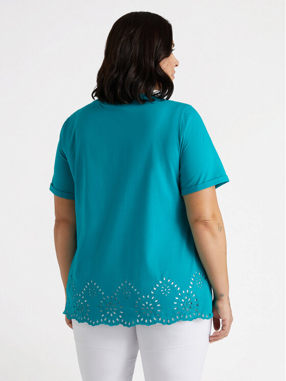 Fiorella Rubino Fiorella Rubino T-shirt G054L008364N024 Turchese Regular Fit