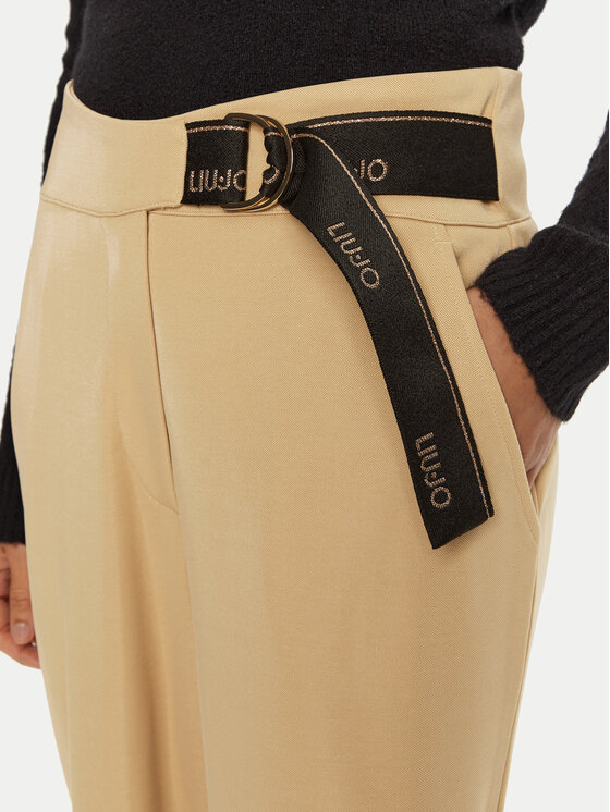 Liu Jo Liu Jo Riidest püksid TF4260 J4751 Beež Regular Fit