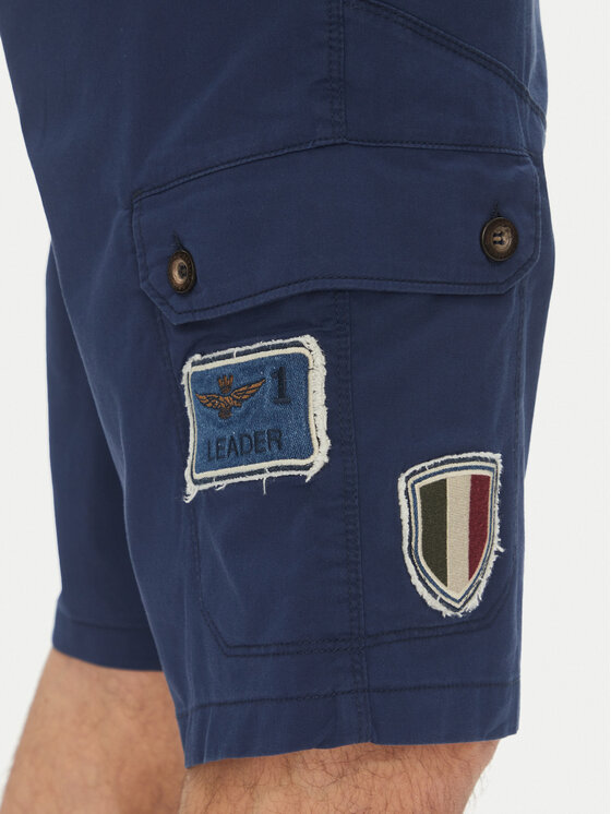 Aeronautica Militare Aeronautica Militare Pantalon scurți din material 251BE257CT3510 Bleumarin Regular Fit