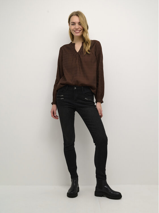 Cream Cream Блуза Crliselin 10611698 Кафяв Straight Fit