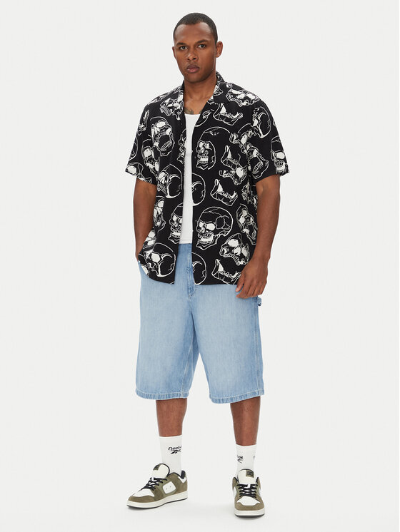 DC DC Πουκάμισο ADYWT03115 Μαύρο Regular Fit