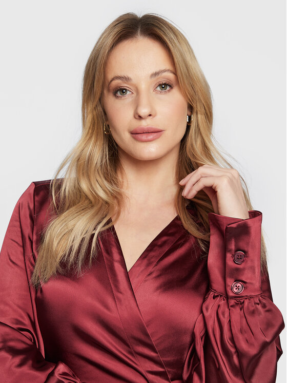 Edited Edited Koktel haljina Etienne EDT6561001000002 Tamnocrvena Regular Fit