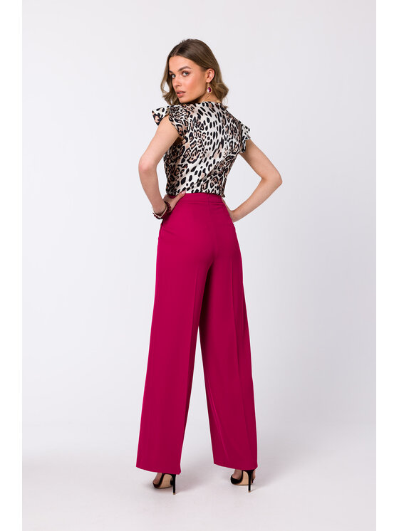 Stylove Stylove Bluzka S344 Beżowy Regular Fit