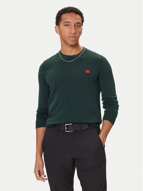 HUGO HUGO Pulover San Cassius-C1 50475083 Zelena Regular Fit