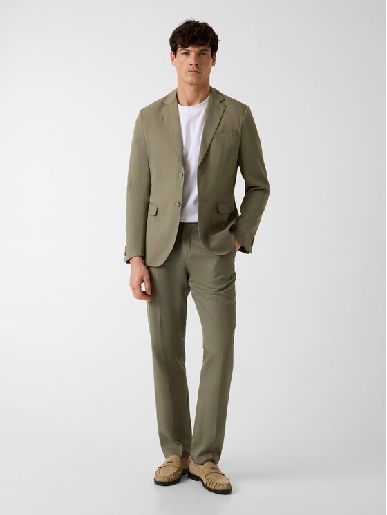 Guess Guess Spodnie materiałowe 181255 Beżowy Regular Fit