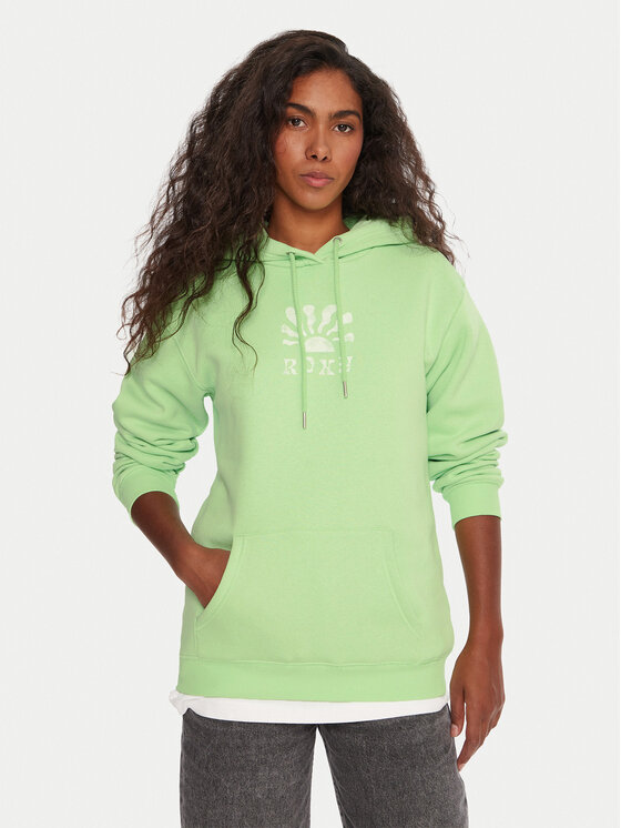 Roxy Roxy Pulóver Surf Stoked ERJFT05021 Zöld Regular Fit