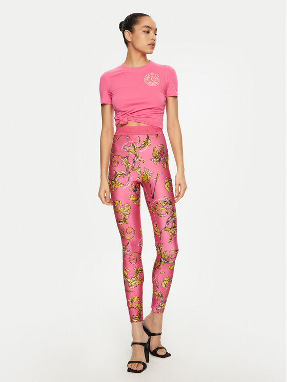 Versace Jeans Couture Versace Jeans Couture Leggings 78HAC101 Rózsaszín Slim Fit