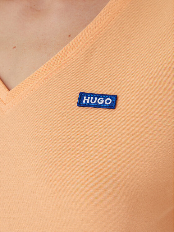 HUGO HUGO Tričko Classic 50513667 Oranžová Slim Fit