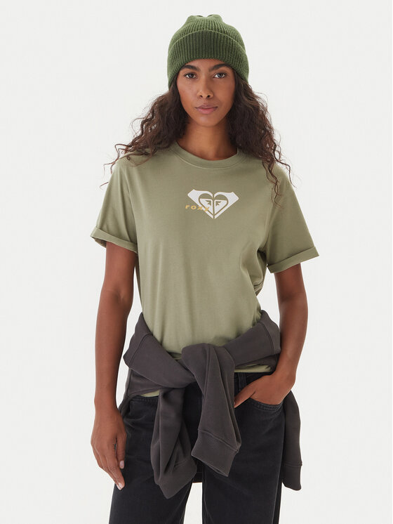Roxy Roxy T-shirt Oceanregular ERJZT06078 Verde Regular Fit