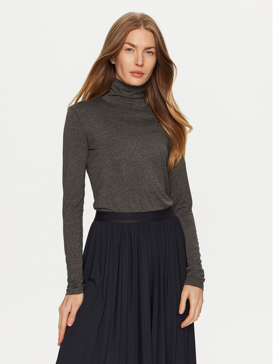 Weekend Max Mara Weekend Max Mara Bluză cu gât Multif 2425946042 Gri Slim Fit