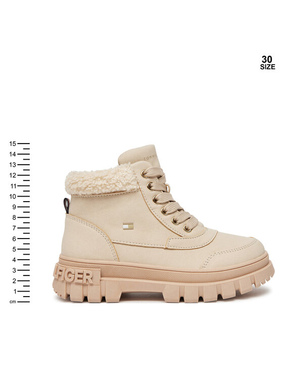 Tommy Hilfiger Tommy Hilfiger Žygio batai Lace-Up Bootie T1A5-33597-1628 S Smėlio