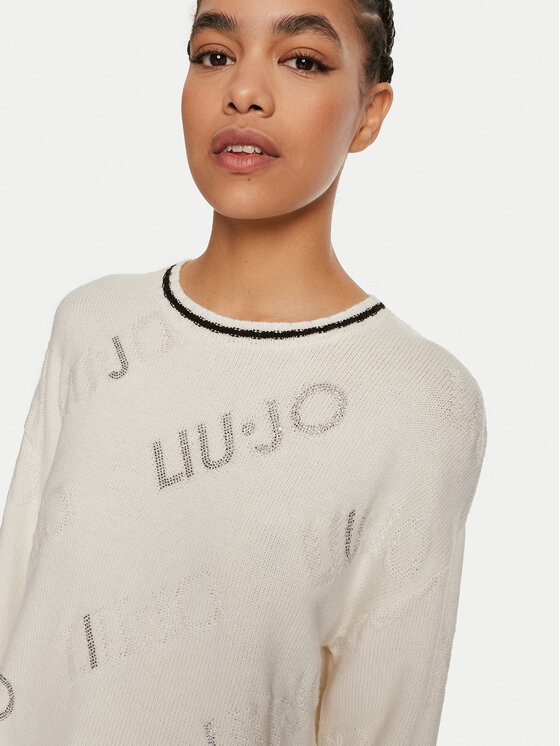 Liu Jo Liu Jo Pulover TF4173 MS55L C3447 Alb Regular Fit