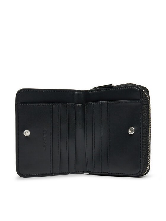 Calvin Klein Calvin Klein Mazs sieviešu maks Ck Must Medium Zip Around_Mono K60K612825 Melns