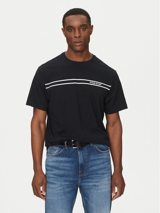 Guess Jeans Guess Jeans T-Shirt M5RI78 KCPQ1 Czarny Regular Fit