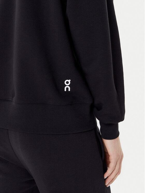 On On Majica dugih rukava Club Hoodie 1WE1004 Crna Relaxed Fit