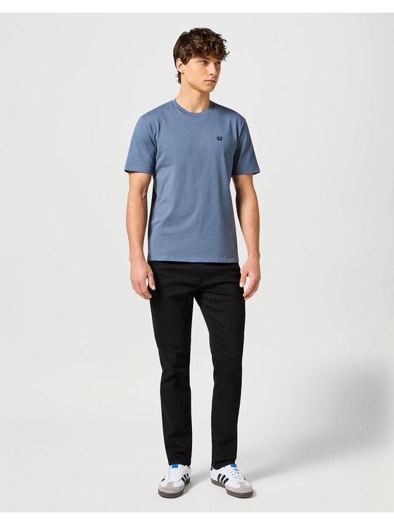 Wrangler Wrangler T-Shirt SIGN OFF TEE Niebieski Regular Fit