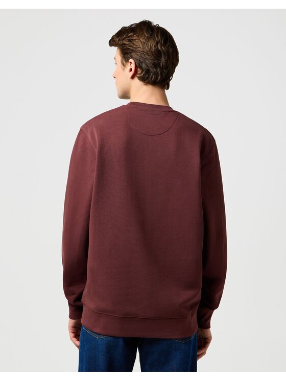 Wrangler Wrangler Bluza AMERICANA CREW Brązowy Regular Fit