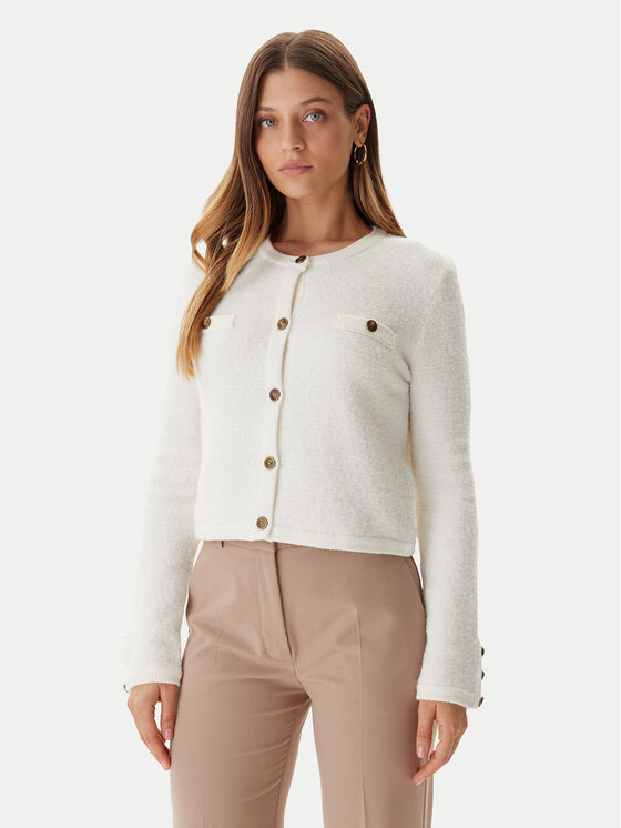 Guess Guess Kardigán W5BR0A Z4040 Ekru Slim Fit