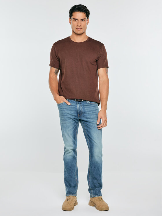 BIG STAR BIG STAR T-Shirt MIKES Brązowy Comfort Fit